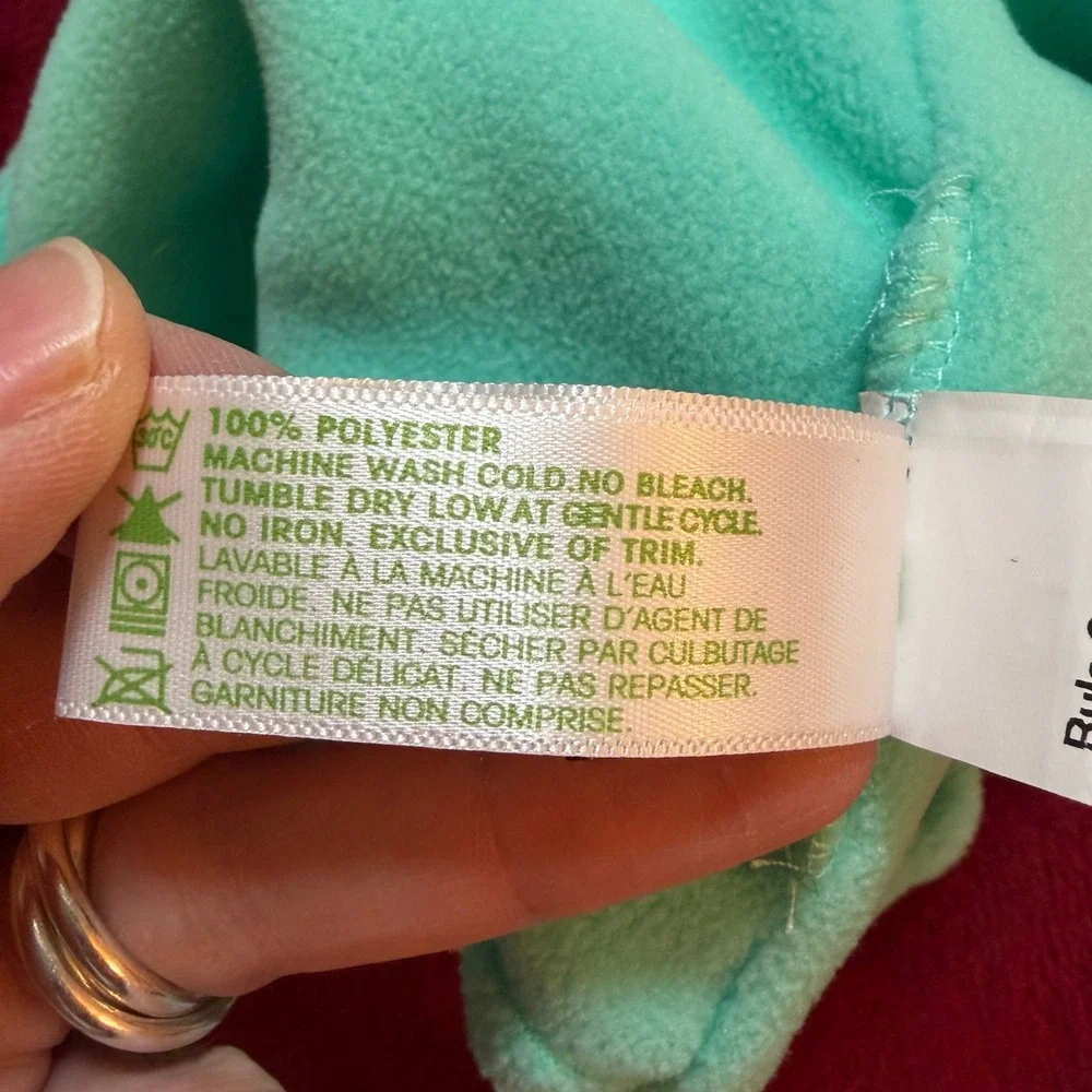 Bula Kids Polartec Fleece Neck Gaiter Mint Green Winter Ski Scarf Made in Canada